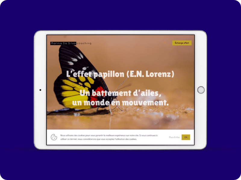 Site Vitrine Marina Da Silva Coaching Version Tablette