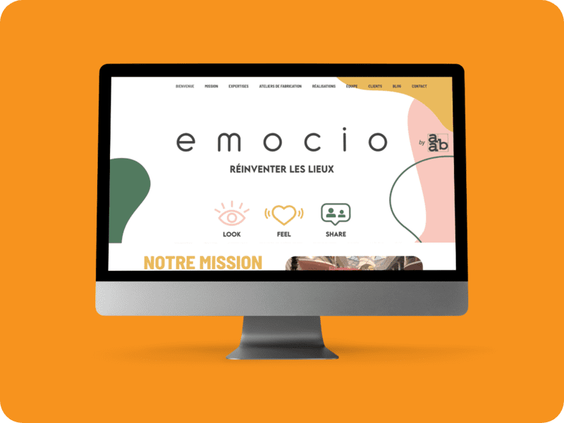 Site One-Page Emocio Version Ordinateur