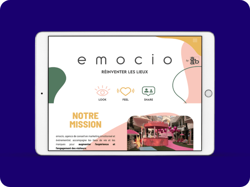 Site One-Page Emocio Version Tablette