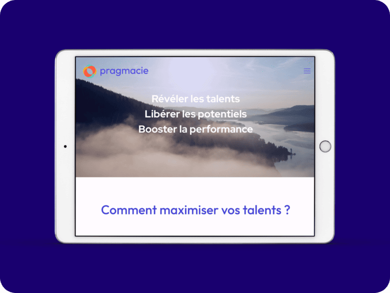 Site Vitrine Pragmacie Version Tablette