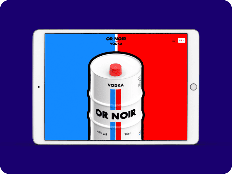 Site One Page Or Noir Vodka Version Tablette